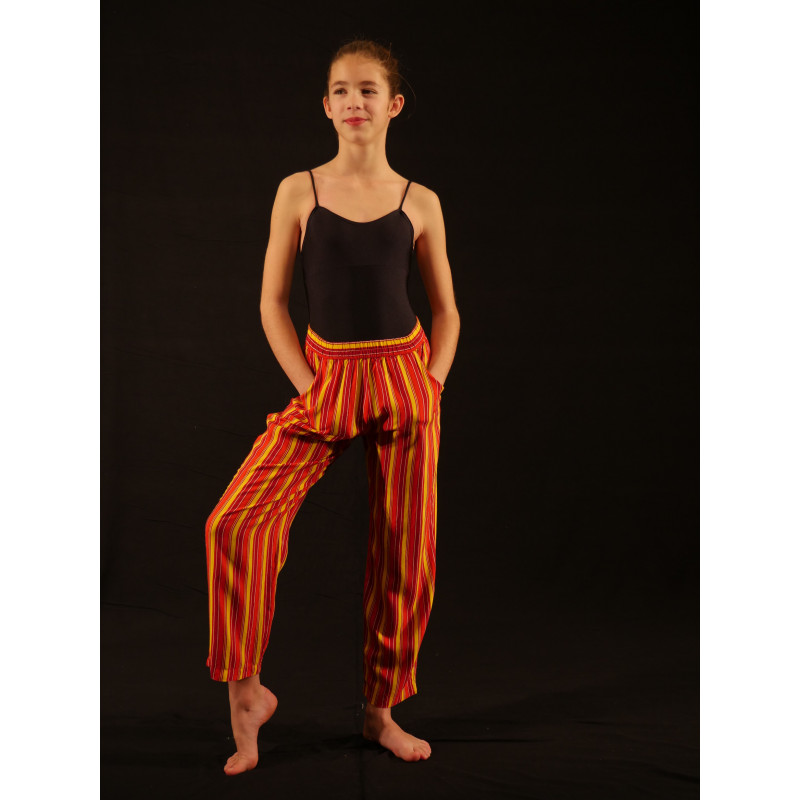 MP17 - Pantalon rayé rouge et jaune MP17 - Pantalon rayé rouge et jaune