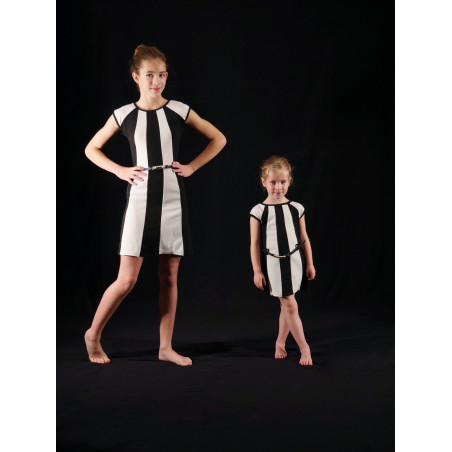 MR11 - Robe ligne noire et blanche