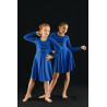 MR16 - Robe 4 pans bleu royal à manches