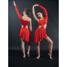 GR26 - Robe asymétrique rouge avec shorty