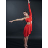 GR26 - Robe asymétrique rouge avec shorty