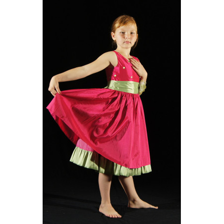 PR30B - Robe petite fille modèle fuschia