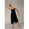 GR18E - Robe noire haut lycra, bas en mousseline